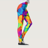 Bunt zusammengewürfelte Formen Leggings (Rechts)
