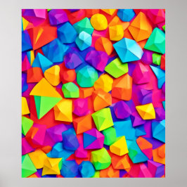 Bunt zusammengewürfelte Formen Poster