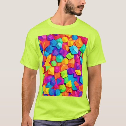 Bunt zusammengewürfelte Formen T-Shirt (Vorderseite)