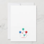 Bunte 18. Geburtstagsparty Einladung (Rückseite)