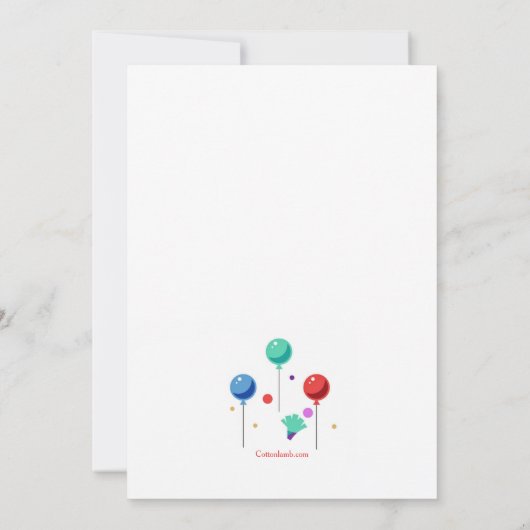 Bunte 18. Geburtstagsparty Einladung (Rückseite)