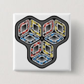 Bunte 3-D Würfel Button (Vorderseite)