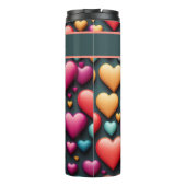Bunte 3D Herzen Muster Thermosbecher (Rückseite)