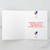 Bunte 50. Geburtstags-Ballone Karte (Innenseite)