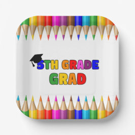 Bunte 5. Grade Graduation Party Pappteller