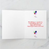 Bunte 60. Geburtstags-Ballone Karte (Innenseite)