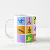 Bunte 9 Yoga-Pose-Kaffee-Tasse Kaffeetasse (Links)