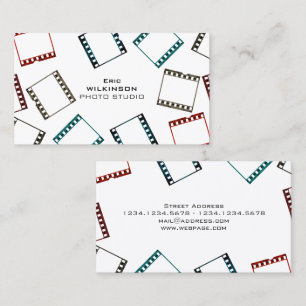 Bunte Abdeckung des Fotofilmband-Musters Visitenkarte