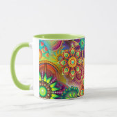 Bunte abstrakte Blumen-Kaffee-Tasse Tasse (Links)