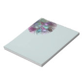 Bunte abstrakte Blumen moderne florale Fractal-Kun Notizblock (Rotiert)