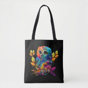 BUNTE ABSTRAKTE EULE TASCHE