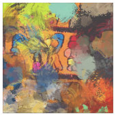 Bunte abstrakte Farben-Spritzer-Kunst Stoff (Muster)