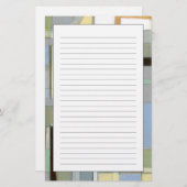 Bunte abstrakte geometrische Formen Briefpapier (Vorne/Hinten)