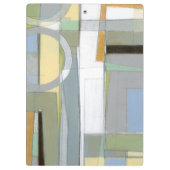 Bunte abstrakte geometrische Formen Klemmbrett (Rückseite)