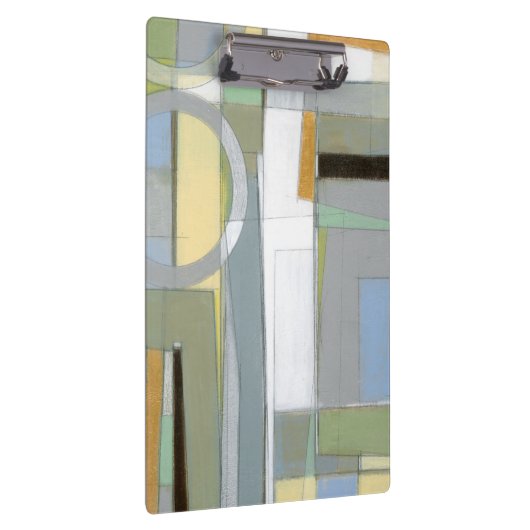 Bunte abstrakte geometrische Formen Klemmbrett (Rechts)