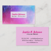 Bunte abstrakte geometrische Himmel-Galaxie Visitenkarte (Vorne/Hinten)