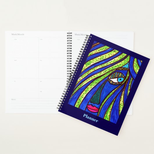 Bunte abstrakte Gesicht-Planner Planer (Anzeige)