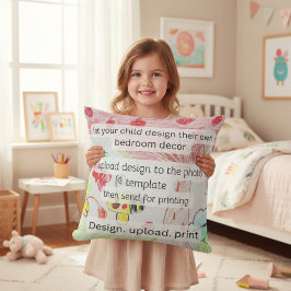 Bunte abstrakte Kinderzeichnung Kissen