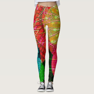 Bunte abstrakte Kreise Kunst Leggings