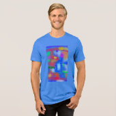 Bunte abstrakte Kunst 6 Tri-Blend Shirt (Vorderseite voll)
