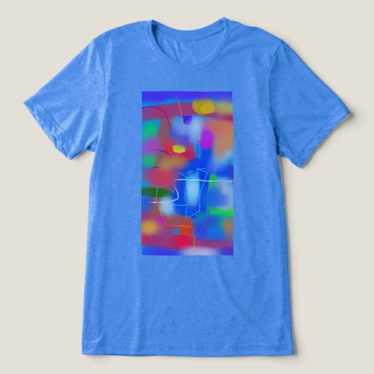 Bunte abstrakte Kunst 6 Tri-Blend Shirt (Design Vorderseite)