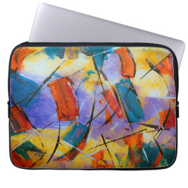 Bunte abstrakte Kunst auf Computertasche Laptopschutzhülle