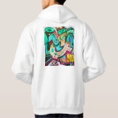Bunte abstrakte Kunst Hoodie (Rückseite)