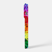 Bunte abstrakte Kunst iPhone Hülle (Linke Seite)