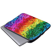 Bunte abstrakte Kunst Laptopschutzhülle (Vorne Knopf)