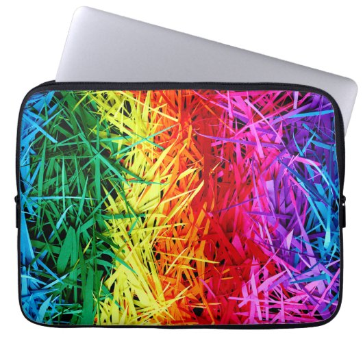 Bunte abstrakte Kunst Laptopschutzhülle (Vorderseite)