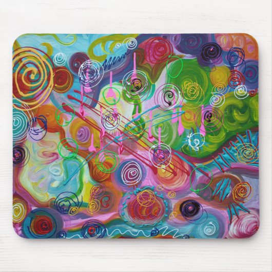 Bunte abstrakte Kunst Mousepad (Vorne)