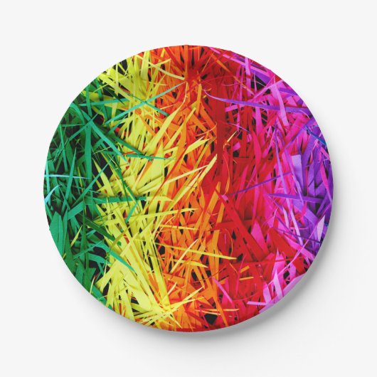 Bunte abstrakte Kunst Pappteller (Vorderseite)