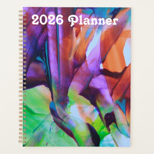 Bunte abstrakte Kunst Planer (Vorderseite)
