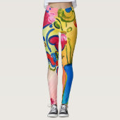 Bunte abstrakte Leggings (Vorderseite)