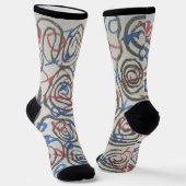 Bunte Abstrakte Socken (Gewinkelt)