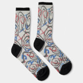 Bunte Abstrakte Socken (Rechts)