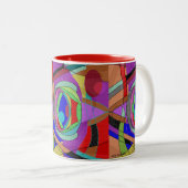 Bunte abstrakte TASSE (VorderseiteRechts)