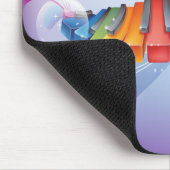 Bunte abstrakte Tastatur Mousepad (Ecke)
