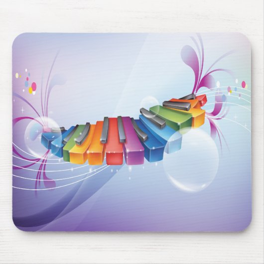 Bunte abstrakte Tastatur Mousepad (Vorne)