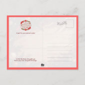 Bunte abstrakte Weihnachtsbaum Postkarte (Rückseite)