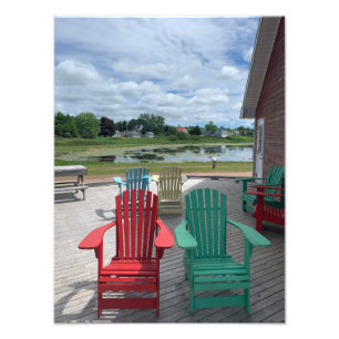 Bunte Adirondack-Stühle Fotodruck