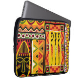 Bunte afrikanische Muster-Druck-Collage Laptopschutzhülle (Vorne Rechts)