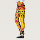 Bunte afrikanische Muster-Druck-Collage Leggings (Links)