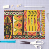 Bunte afrikanische Muster-Druck-Collage Seidenpapier (Handwerk)