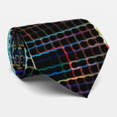 Bunte Akzente auf schwarzer Krawatte (Gerollt)