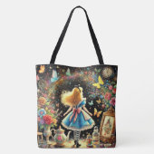 Bunte Alice-im-Wunderland-Fantasy-Kunst Tasche (Rückseite)
