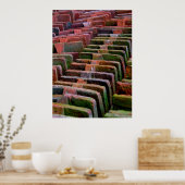 bunte alte Dachziegel gelagert, Poster (Küche)