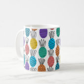 Bunte Ananas-Gekritzel-Tasse Kaffeetasse (Vorderseite Links)