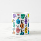 Bunte Ananas-Gekritzel-Tasse Kaffeetasse (Mittel)