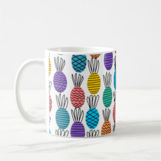Bunte Ananas-Gekritzel-Tasse Kaffeetasse